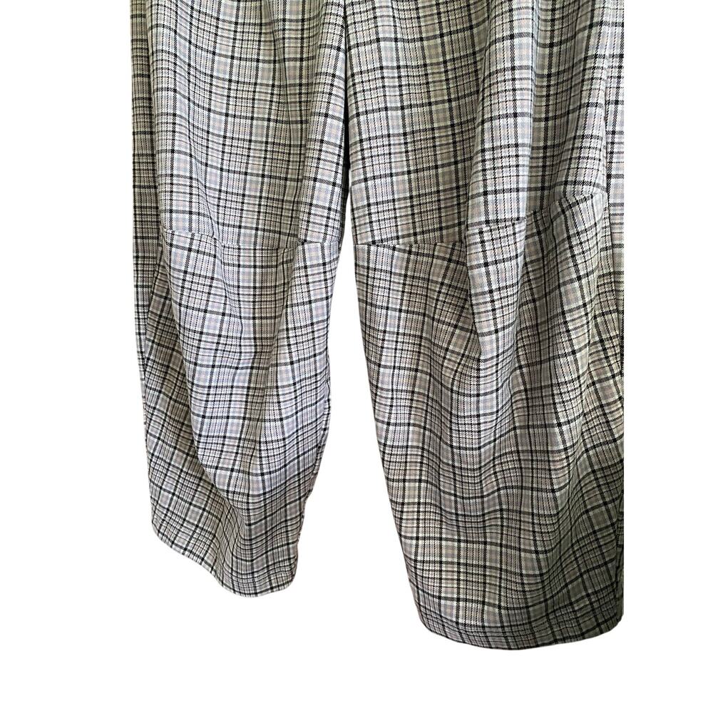 Free People Turning Point Plaid Barrel Trousers Size 6 - Picture 4 of 8